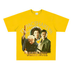 Film Star T Shirt Japanese Movie Zatōichi Loose Street Cotton T-shirt Men