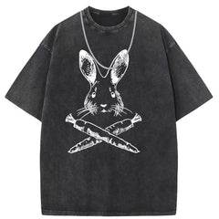 Men T Shirts Cotton short-sleeved T-shirt women's washed and old