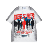 Ellie Seattle Shirt Washed Old Tie-Dye Spray Crew Neck T-Shirt