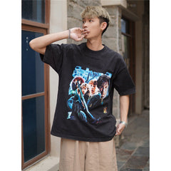 Film Star T Shirt Movie Harry PROTONIC Magic Street Style Short Sleeve Loose American T-shirt
