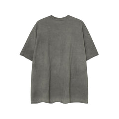 Camisas Vintage Hombre Vintage Washed Old Loose Short Sleeve T-Shirt