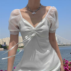 Mariah Carey Dress Retro Waist-Controlled Princess Dress