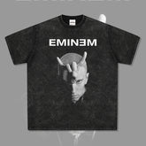 Detroit Eminem T Shirt Vintage Washed Old Cotton T-Shirt