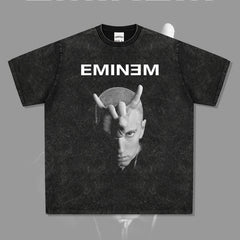 Detroit Eminem T Shirt Vintage Washed Old Cotton T-Shirt