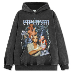 Detroit Eminem Hoodie Eminem Print Versatile Crew Neck Sweater