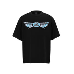 80s Casual Classics Shirts Motorcycle Print Loose Crew Neck Short Sleeve T-Shirt