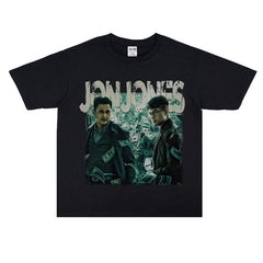 Film Star T Shirt Cotton Short Sleeve Loose Retro American Design T-shirt Men