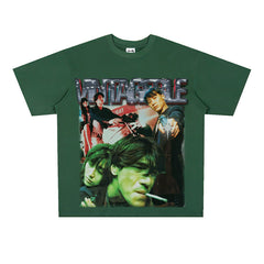 Film Star T Shirt Movie Fallen Angel Short Sleeve Loose Retro American Street T-shirt Men and Women