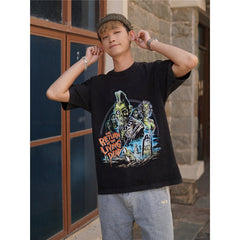 Film Star T Shirt Cotton Loose Nostalgic Short Sleeve American Retro Trendy T-shirt