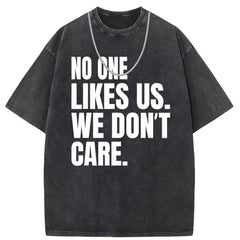 Men T Shirts Pure cotton printed short sleeves washed and old and loose