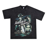 Film Star T Shirt Movie The Man Who Knew Too Much Pure Cotton Loose Short Sleeve American Retro Trendy T-shirt Men
