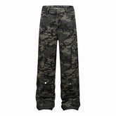 American Mens Jeans Straight Pants Loose Casual Jeans