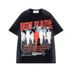 Ellie Seattle Shirt Washed Old Tie-Dye Spray Crew Neck T-Shirt