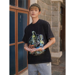 Film Star T Shirt Cotton Loose Nostalgic Short Sleeve American Retro Trendy T-shirt