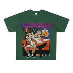 Film Star T Shirt Movie Zhou Xingchi Andy Lau Short Sleeve American Retro Loose T-shirt