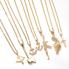 Jewelry Hip Hop Gun Bow Arrow Axe Pendant Armament