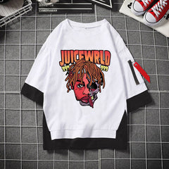 Juice WRLD T Shirt Fashion Summer Loose Casual plus Size 5-Point Sleeve