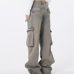 American Mens Jeans Retro Casual Pants Hip Hop Jeans