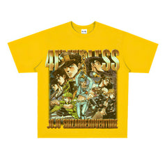 Film Star T Shirt Short Sleeve Loose Retro American Style Trend Cotton T-shirt