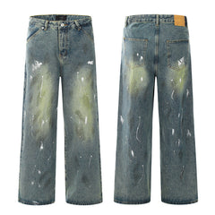 American Mens Jeans Retro, Fall/Winter Tie-Dyed Jeans