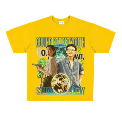 Film Star T Shirt Loose Heavy Retro Street Personality T-shirt Men and Women