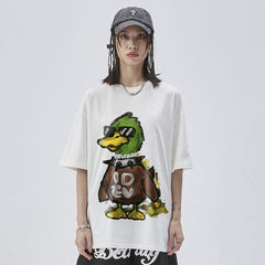 Men T Shirts Hand Painted Oil Painting Green Head