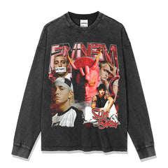 Detroit Eminem T Shirt Vintage Loose Heavy T Shirt