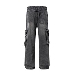 American Mens Jeans Wide Straight Retro Jeans