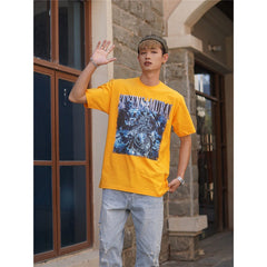 Film Star T Shirt Trendy Cotton Short Sleeve Loose round Neck Retro T-shirt for Men and Women