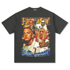 Detroit Eminem T Shirt Eminem Printed Hip Hop Heavy Cotton T Shirt