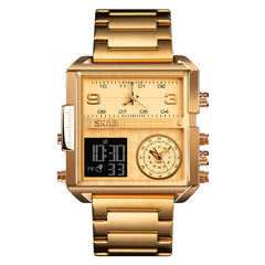 Analog-Digital Watch Square Business Water Proof Watch