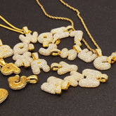 Jewelry Diamond 26 Letter Necklace Alphabet Pieces Spectrum