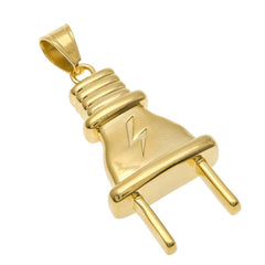 Jewelry with Diamond Plug Creative Pendant Necklaces rapper lightning