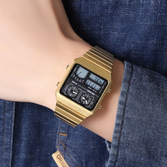 Analog-Digital Watch Simple Style Waterproof Student Watch