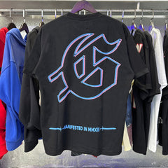 Godspeed T Shirts Skeletons Crowd Printed Cotton Casual Short Sleeves Men and Women