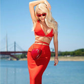 Emily Ratajkowski Dress Midriff Outfit Stretch Bandage One-Piece Dress Suspender Dress Sexy