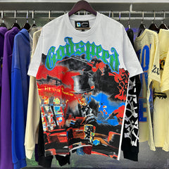 Godspeed T Shirts Play Card Magician Printing Cotton Casual Crew Neck Short Sleeve Men and Women