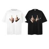 Men T Shirts Loose “Flipping The Bird” Couple Casual Short Sleeves
