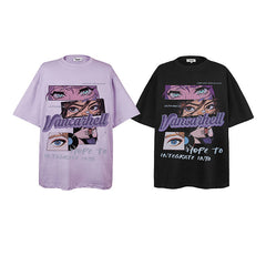 Men T Shirts Cartoon Anime Characters Loose Short Sleeves