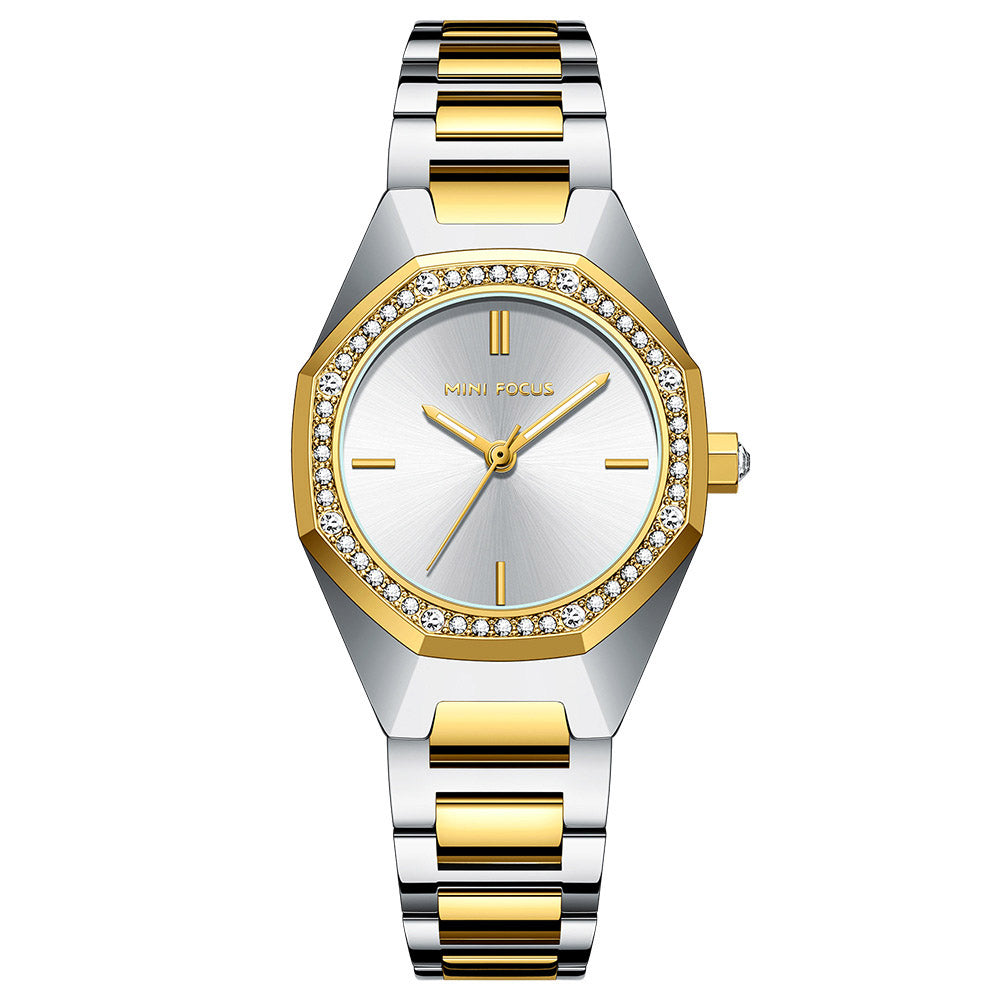 Women's Quartz Watches Octagonal Diamond Waterproof Women's Watch