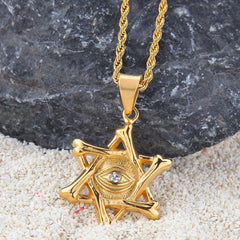 Jewelry Star of David + Diamond Eyeball Pendant Spectrum