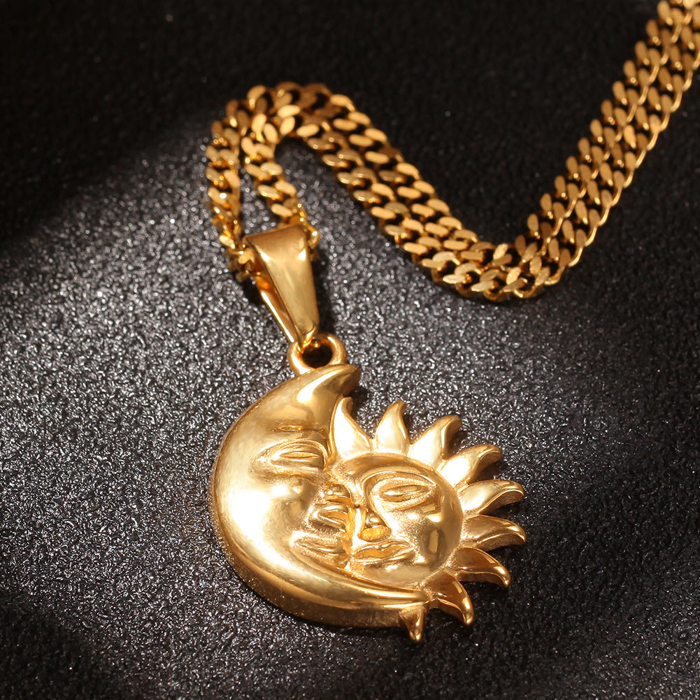 Jewelry Moon Sun Pendant Necklace