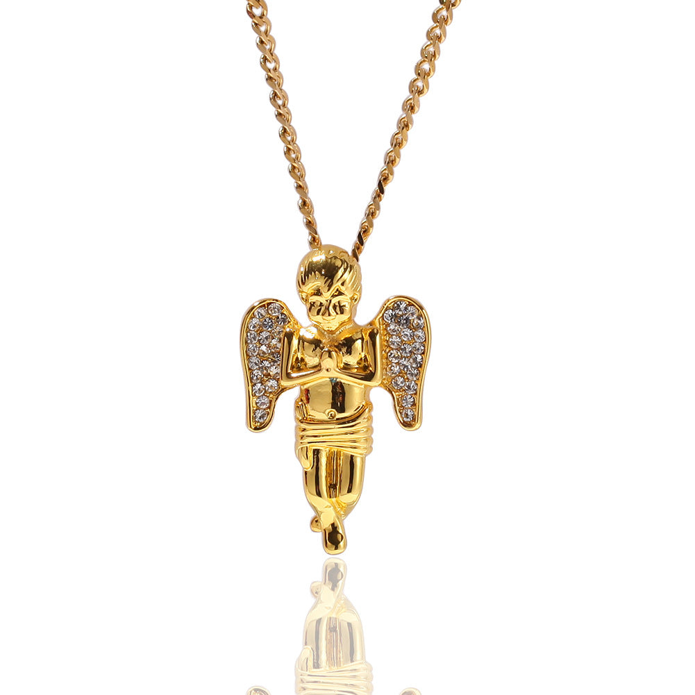 Jewelry Rhinestone 'Little Angel' Necklace Angel Pieces
