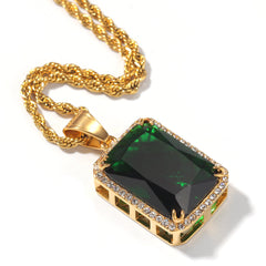 Jewelry Square Diamond Pendant Royalty Spectrum