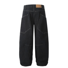 American Men Jeans Straight Jeans Loose Casual Wide Leg Pants