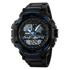 Analog-Digital Watch Outdoor Sports Waterproof Student Electronic Watch