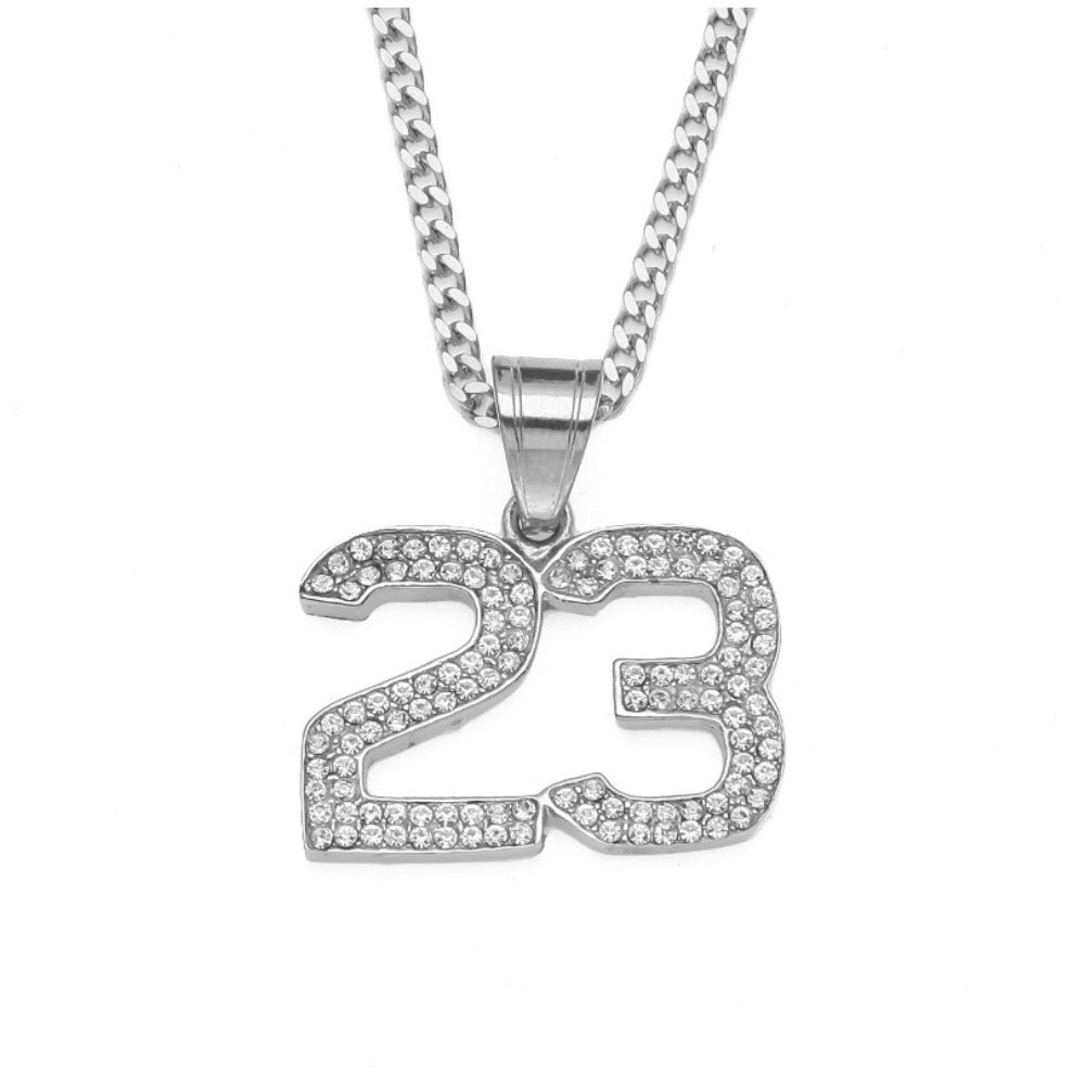 Jewelry Diamond 'Number 23 ' Necklace Number Pieces Royalty
