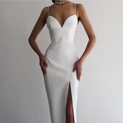 Mariah Carey Dress Elegant Sexy Suspender Dress Knitted Dress