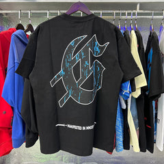 Godspeed T Shirts Skull Gentleman Rose Print Cotton Casual Short Sleeve Men and Women