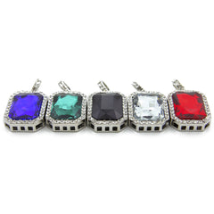 Jewelry Cubes Colored Gemstones Pendant Necklace Spectrum St. Valentine's